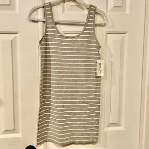 New Grace & Lace Perfect Fit Tank One Size Classic Heather Gray & White Stripes